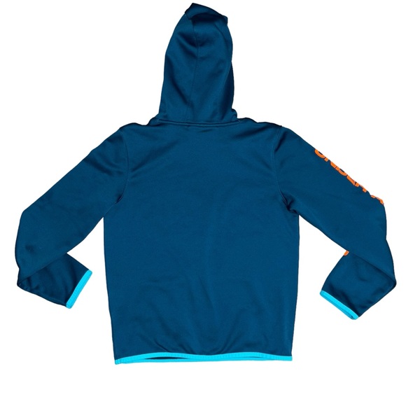 Under Armour ColdGear Fleece Logo Hoodie Gray Boy’s Youth Size YXL - Picture 4 of 5